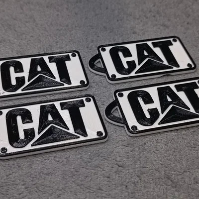 Móc khóa logo Caterpillar (CAT) độc đáo tự in 3D
