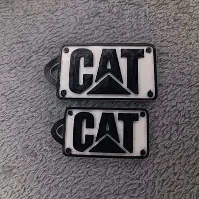 Móc khóa logo Caterpillar (CAT) độc đáo tự in 3D