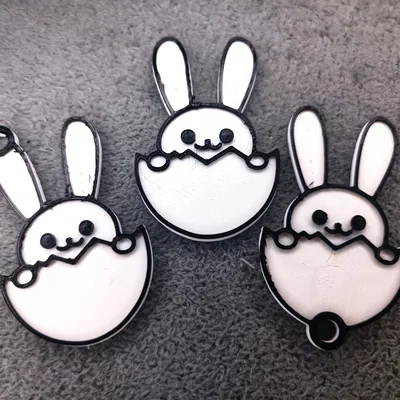 Mẫu móc khóa thỏ Phục Sinh (Easter Bunny Keychain) dễ thương cho máy in 3D