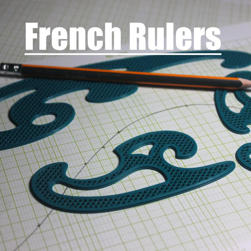 Bộ Thước French Rulers In 3D Hỗ Trợ Vẽ Đường Cong, Đồ Thị