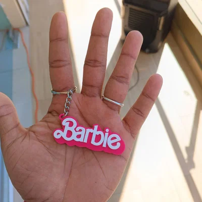Móc khóa Barbie 2 màu dễ thương - Mẫu in 3D siêu hot