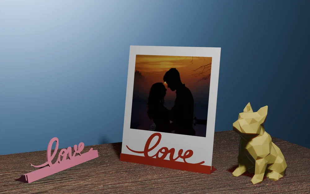 Khung trưng bày ảnh Polaroid chữ Love - Phụ kiện trang trí bàn làm việc - Image 1