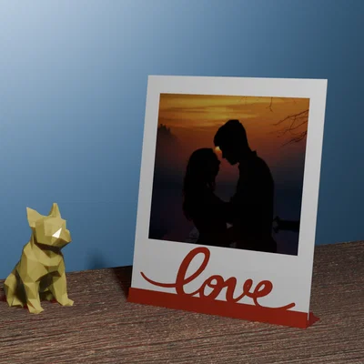 Khung trưng bày ảnh Polaroid chữ Love - Phụ kiện trang trí bàn làm việc