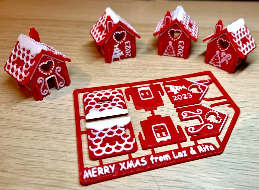 Bộ kit thiệp Noel Nhà Bánh Gừng – thêm chi tiết, tuỳ chỉnh chữ, đa ngôn ngữ - Image 5
