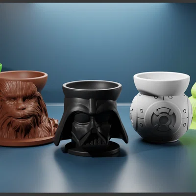 Bộ sưu tập cốc đựng trứng Star Wars in 3D độc đáo