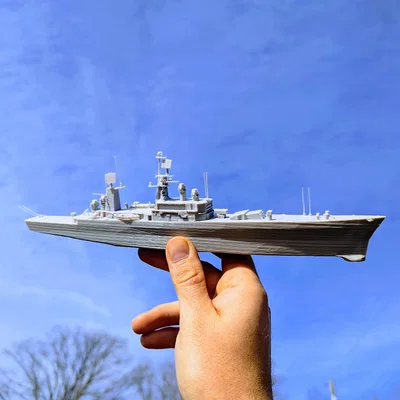 USS Bainbridge DLGN-25 – Mô hình 3D tàu tuần dương tên lửa chạy hạt nhân