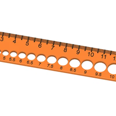 Thước đo đa năng tích hợp đo lỗ (Metric Ruler) cho người dùng 3D
