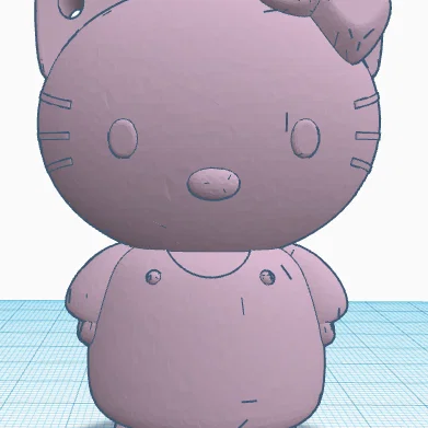 Mẫu in 3D móc khóa Hello Kitty xinh xắn cho balo