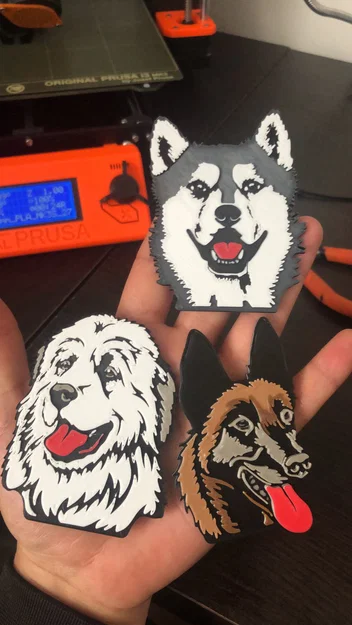 Placa 2D chó - Husky - Great Pyrenees - Belgian Malinois - Image 2