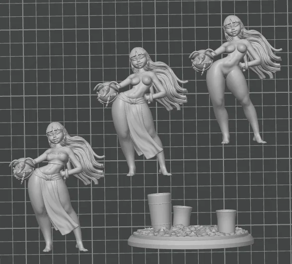 Mô hình 3D nhân vật Girl NG với 3 tùy chọn phong cách độc đáo - Image 1