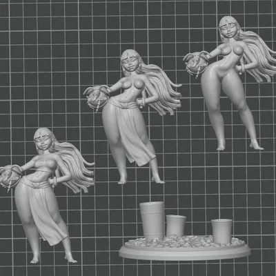 Mô hình 3D nhân vật Girl NG với 3 tùy chọn phong cách độc đáo