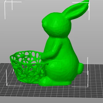 Mô hình chú thỏ Phục sinh kèm giỏ xinh xắn (Easter Bunny Remix)