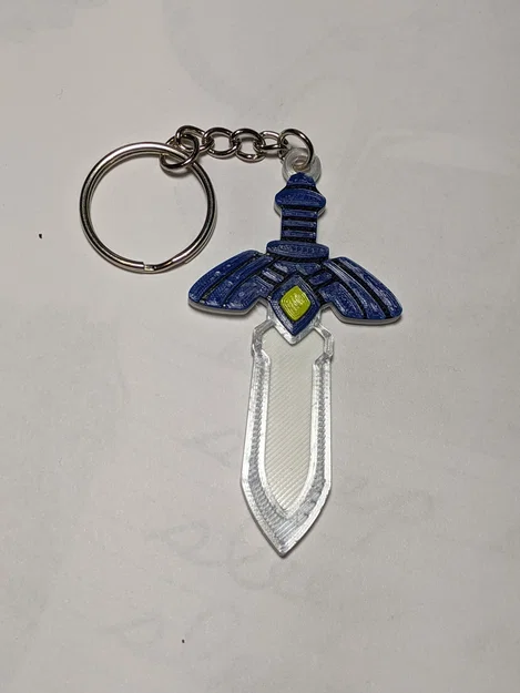 Mẫu móc khóa Master Sword 3D với thiết kế khoen treo nhỏ gọn - Image 1