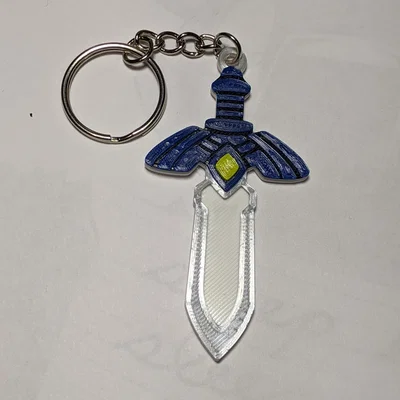 Mẫu móc khóa Master Sword 3D với thiết kế khoen treo nhỏ gọn