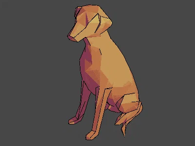 Mô hình chú chó Doberman Low Poly in 3D trang trí nghệ thuật - Image 2