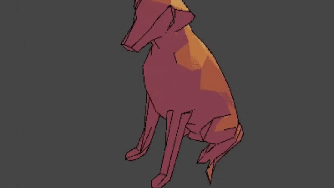 Mô hình chú chó Doberman Low Poly in 3D trang trí nghệ thuật - Image 3