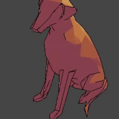 Mô hình chú chó Doberman Low Poly in 3D trang trí nghệ thuật