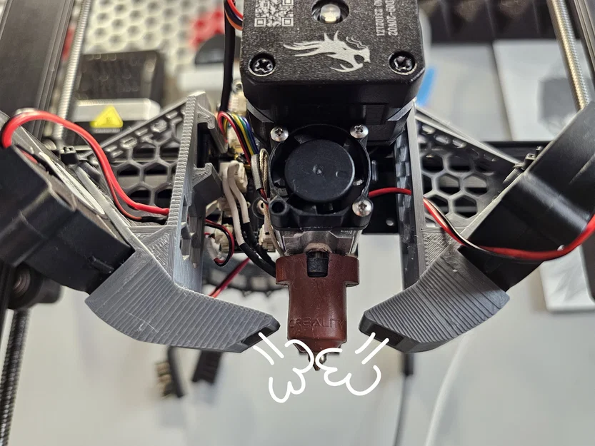 Ống gió Dual 5015 cho Ender 3 V3 KE, hướng gió xuống build plate tốt hơn - Image 1