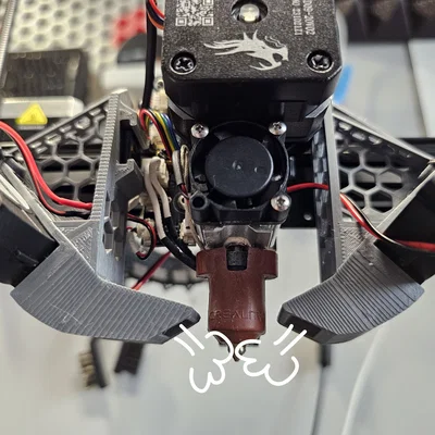 Ống gió Dual 5015 cho Ender 3 V3 KE, hướng gió xuống build plate tốt hơn