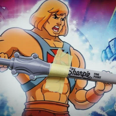 He-Man - Nắp Sharpie kiểu chuôi Power Sword