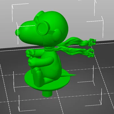Mô hình Z-Axis Visualiser Phi công Snoopy trang trí máy in 3D