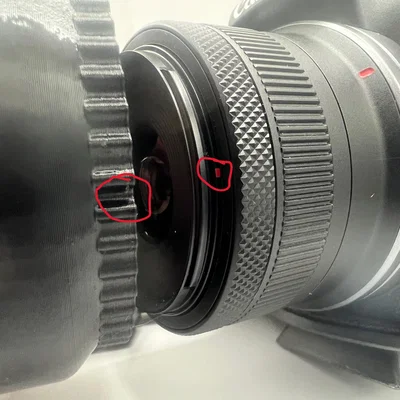 Loa che nắng 3D cho ống kính Canon EOS R10 18-45mm RF-S