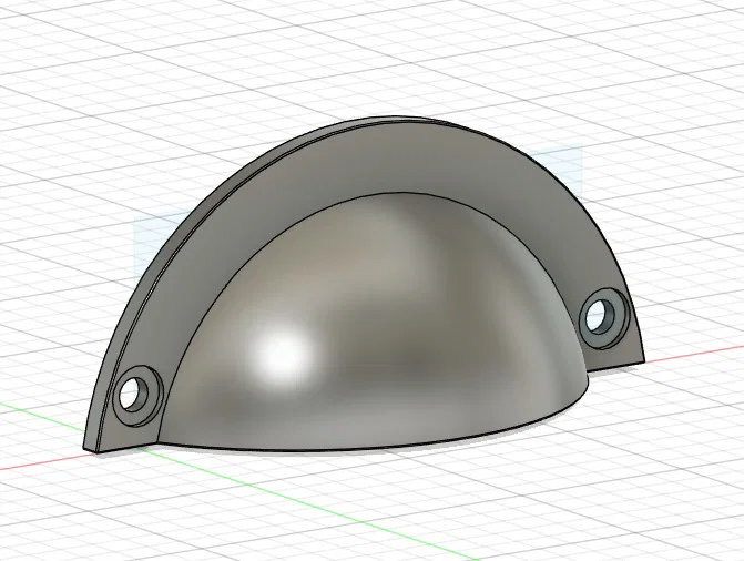 Tay nắm tủ/cửa với 2 lỗ M4 (cabinet handle) - Image 2