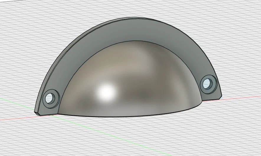 Tay nắm tủ/cửa với 2 lỗ M4 (cabinet handle) - Image 3