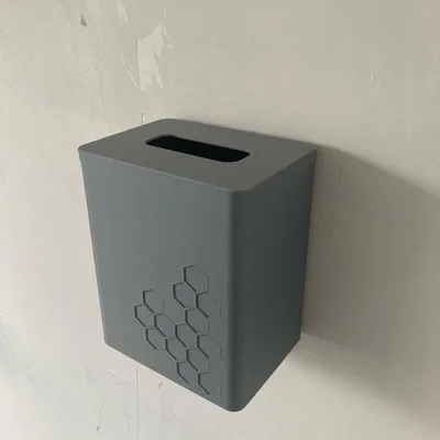Thùng rác treo tường cho mẩu filament, có nắp tháo rời, dễ gỡ khỏi tường