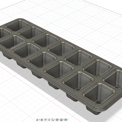Khay đá viên (Ice Tray) – mẫu 3D