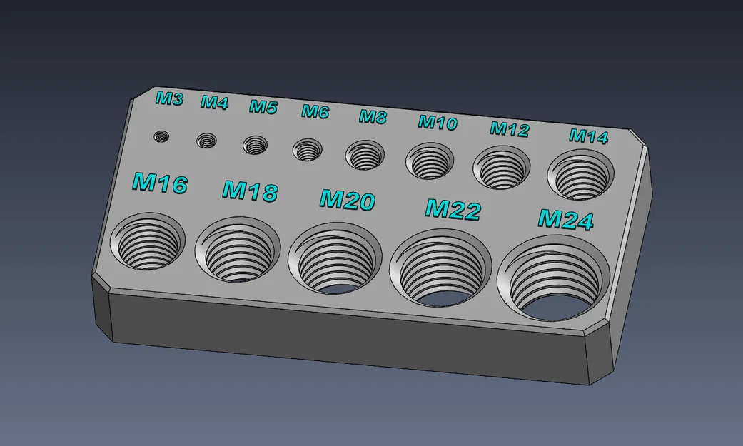 Khối test ren Metric (Metric thread testblock) - Image 3