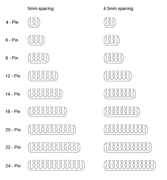 Bộ PC Cable Combs đầy đủ (4-Pins đến 24-Pins) - complete set - Image 3
