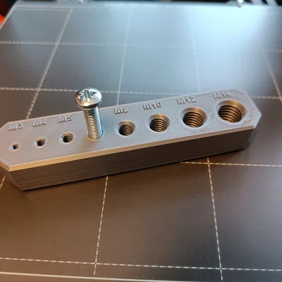 Khối kiểm tra ren hệ mét M3-M14 cho máy in 3D