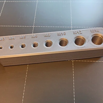 Khối kiểm tra ren hệ mét M3-M14 cho máy in 3D