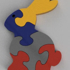 Puzzle Conejo Zoo de ensueño – Puzzle thỏ 3D lắp ghép nhiều màu