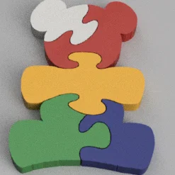 Puzzle Oso2 Zoo de ensueño – Puzzle gấu ghép mảnh nhiều màu để in 3D