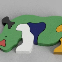 Puzzle Tê Giác – ZOO Mộng Mơ