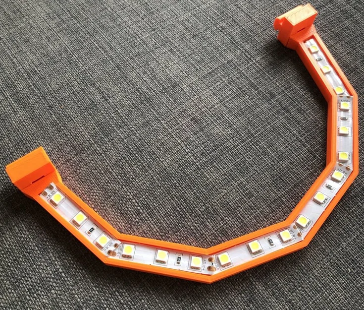 Giá đỡ LED strip Halo 10mm cho Ender 3 V2 (Ender 3 V2 Halo Light Led Strip Holder) - Image 2