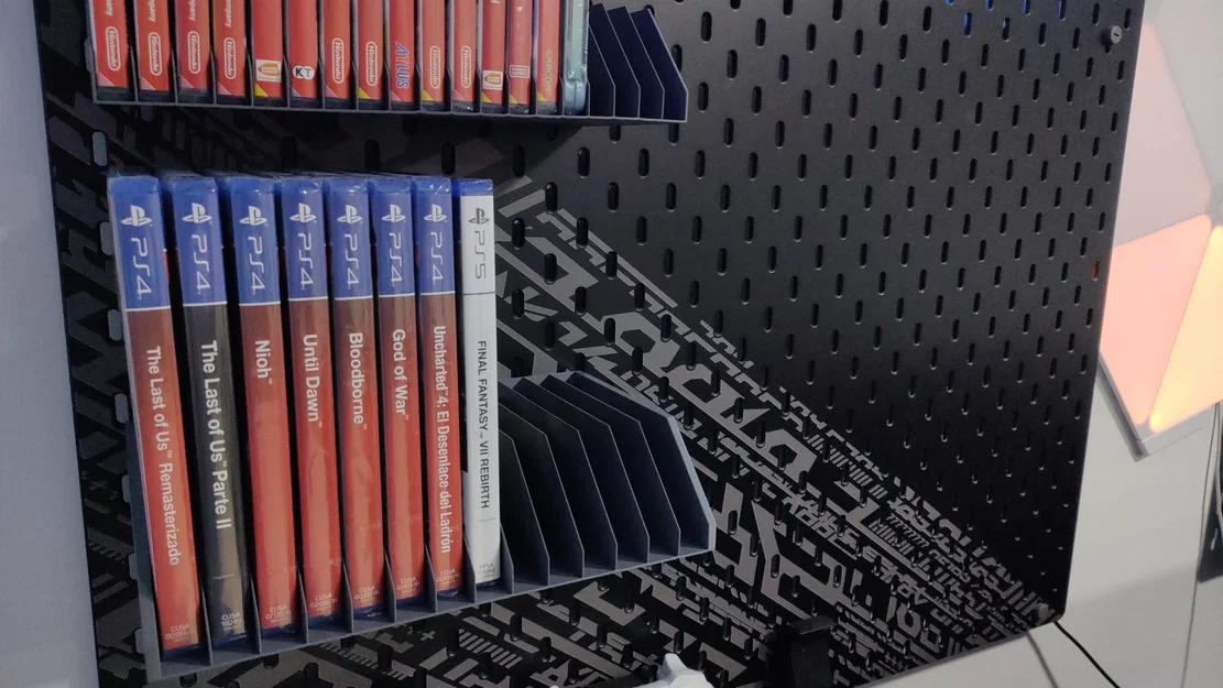 Giá treo game PS4 & PS5 cho pegboard Ikea Skadis - Image 1