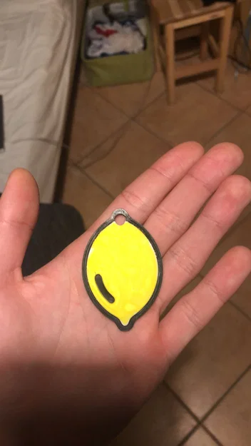 Móc khóa hình quả chanh 3D (lemon key chain) - Tự in tại nhà - Image 2