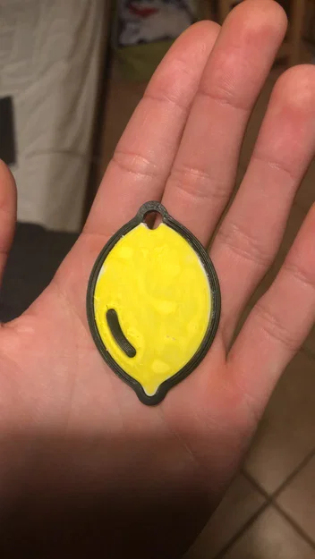 Móc khóa hình quả chanh 3D (lemon key chain) - Tự in tại nhà - Image 3