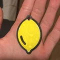 Móc khóa hình quả chanh 3D (lemon key chain) - Tự in tại nhà - Thumbnail 3