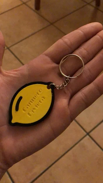 Móc khóa hình quả chanh 3D (lemon key chain) - Tự in tại nhà - Image 4