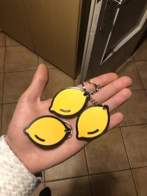 Móc khóa hình quả chanh 3D (lemon key chain) - Tự in tại nhà - Image 5