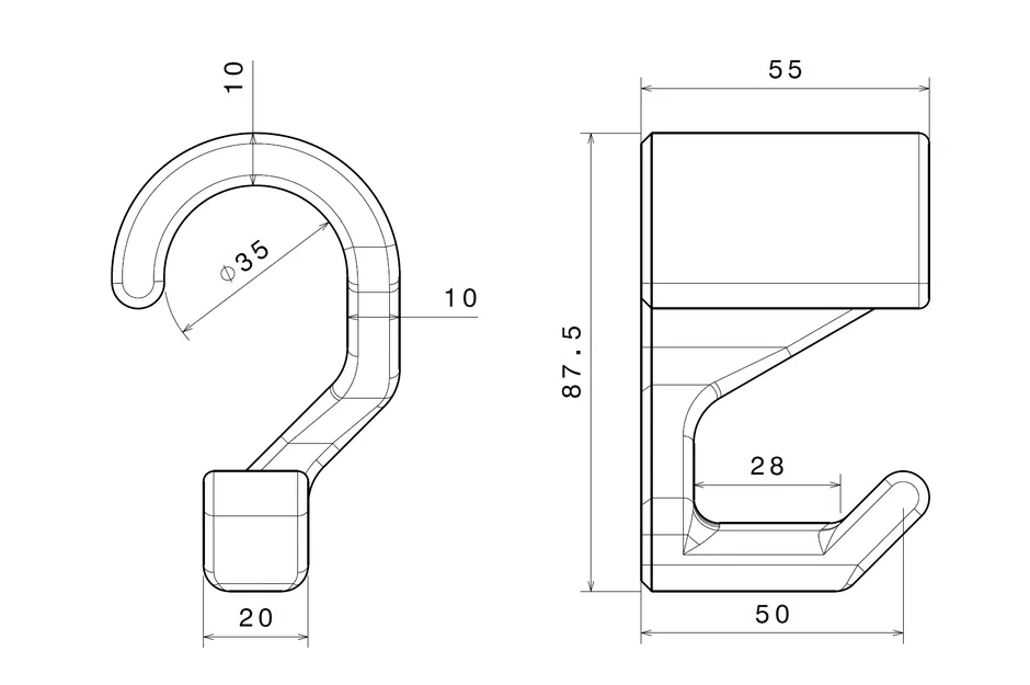 Móc treo túi xách, balo thông minh cho tủ quần áo (3D Printable) - Image 3