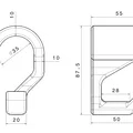 Móc treo túi xách, balo thông minh cho tủ quần áo (3D Printable) - Thumbnail 3
