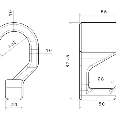 Móc treo túi xách, balo thông minh cho tủ quần áo (3D Printable)