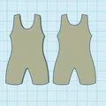 Mẫu in 3D móc khóa hình bộ đồ đô vật (Wrestling Singlet) cá tính - Thumbnail 2
