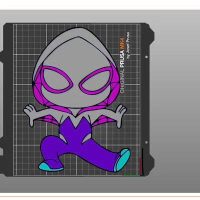 Mẫu tranh treo tường Ghost Spider (Spider Gwen) in 3D đẹp mắt