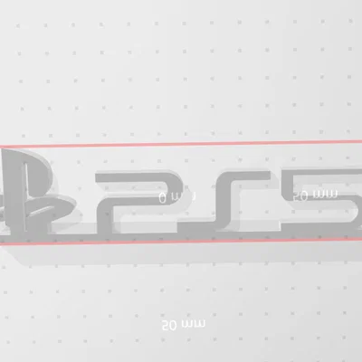 Mô hình logo PS5 in 3D trang trí góc chơi game ấn tượng